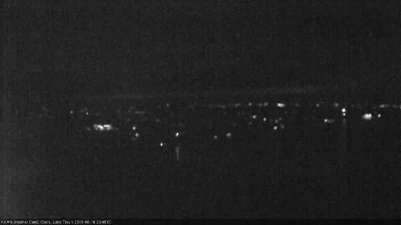 Lake Travis webcam, June 18, 2018 10:50 PM CT