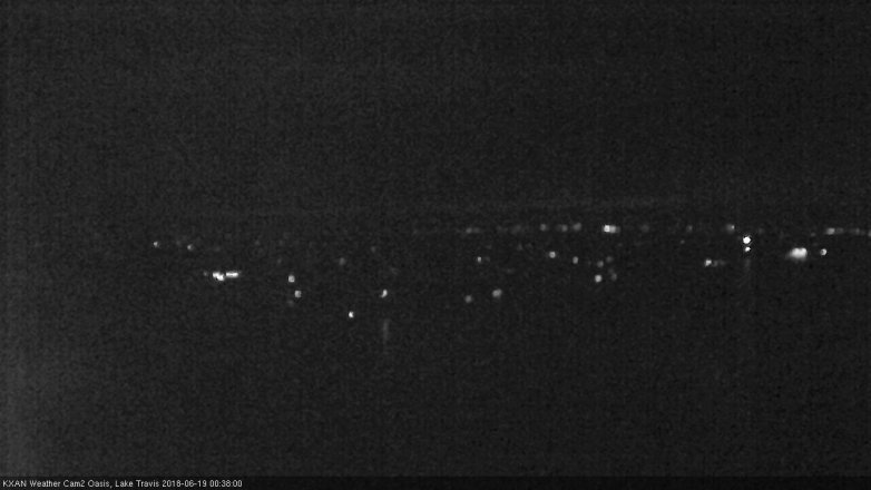 Lake Travis webcam, June 18, 2018 11:40 PM CT