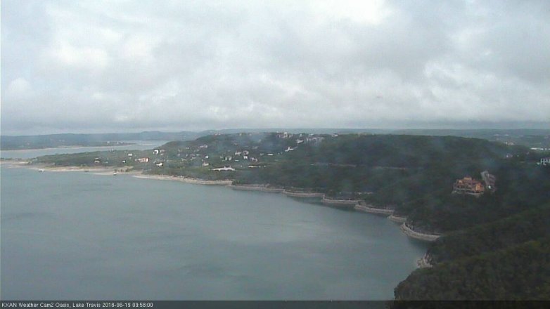 Lake Travis webcam, June 19, 2018 9:00 AM CT