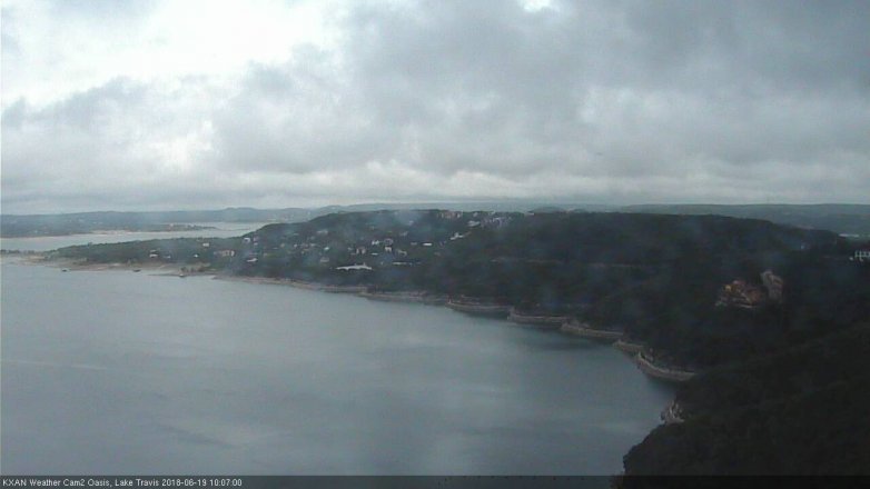Lake Travis webcam, June 19, 2018 9:10 AM CT