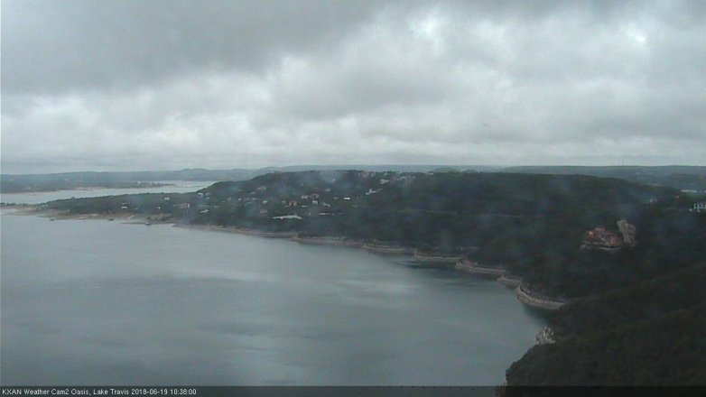 Lake Travis webcam, June 19, 2018 9:40 AM CT