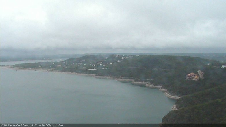 Lake Travis webcam, June 19, 2018 10:05 AM CT