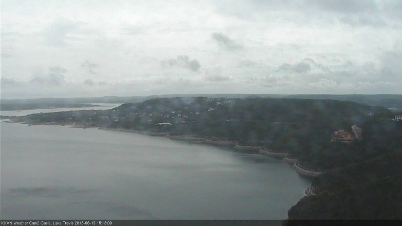 Lake Travis webcam, June 19, 2018 2:15 PM CT