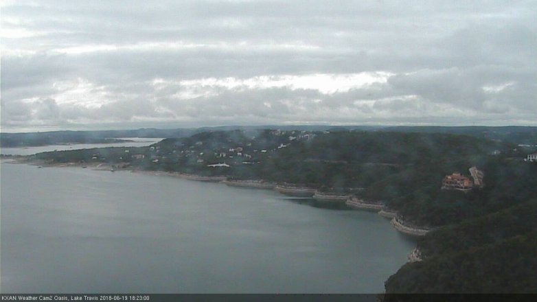 Lake Travis webcam, June 19, 2018 5:25 PM CT