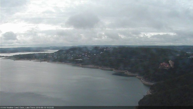 Lake Travis webcam, June 19, 2018 5:35 PM CT