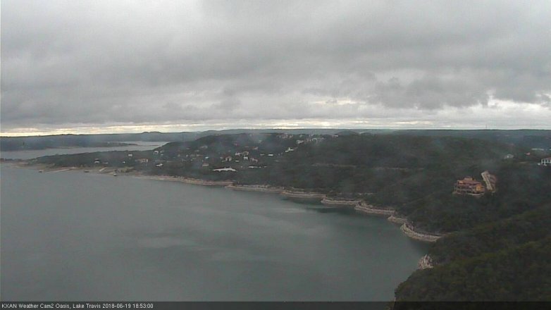 Lake Travis webcam, June 19, 2018 5:55 PM CT