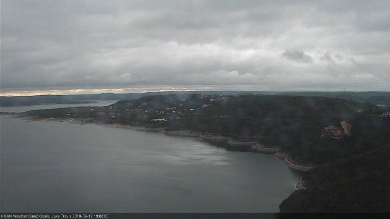 Lake Travis webcam, June 19, 2018 6:05 PM CT