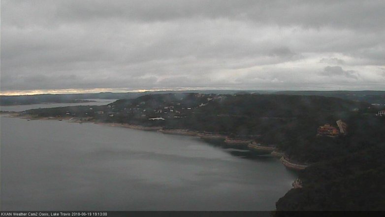 Lake Travis webcam, June 19, 2018 6:15 PM CT