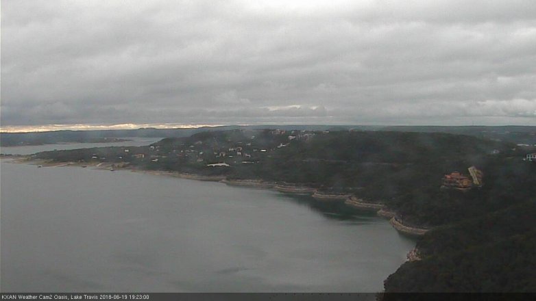 Lake Travis webcam, June 19, 2018 6:25 PM CT