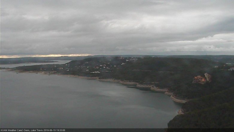 Lake Travis webcam, June 19, 2018 6:35 PM CT