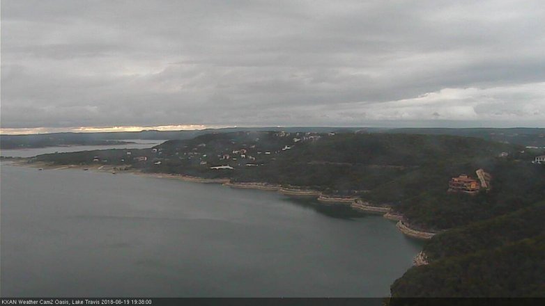 Lake Travis webcam, June 19, 2018 6:40 PM CT