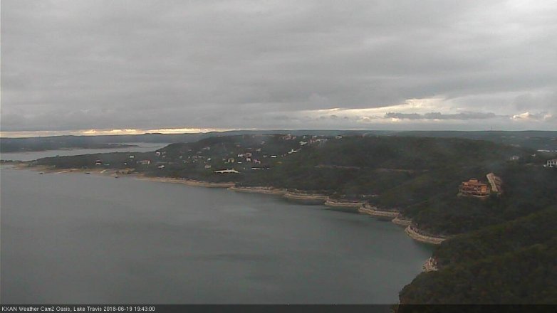Lake Travis webcam, June 19, 2018 6:45 PM CT