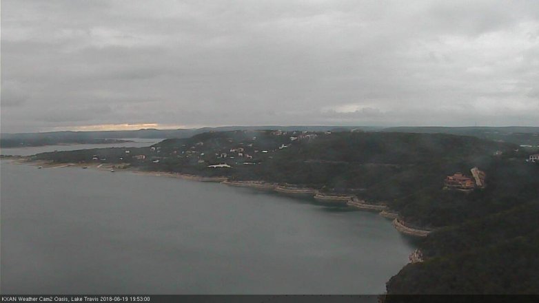 Lake Travis webcam, June 19, 2018 6:55 PM CT