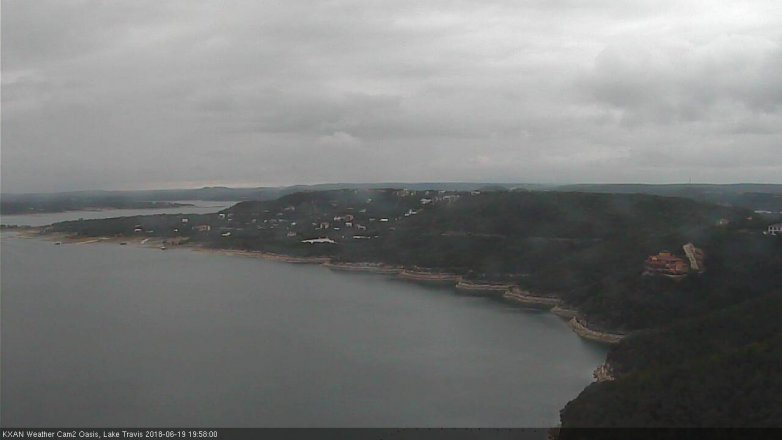Lake Travis webcam, June 19, 2018 7:00 PM CT