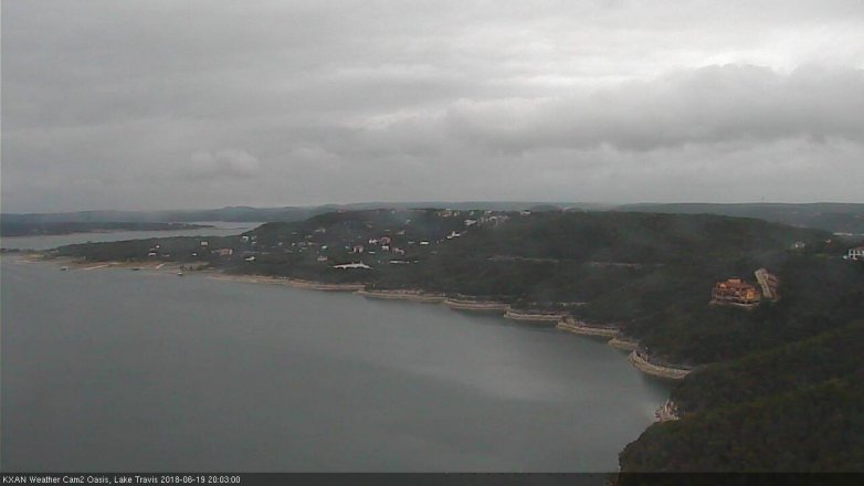 Lake Travis webcam, June 19, 2018 7:05 PM CT