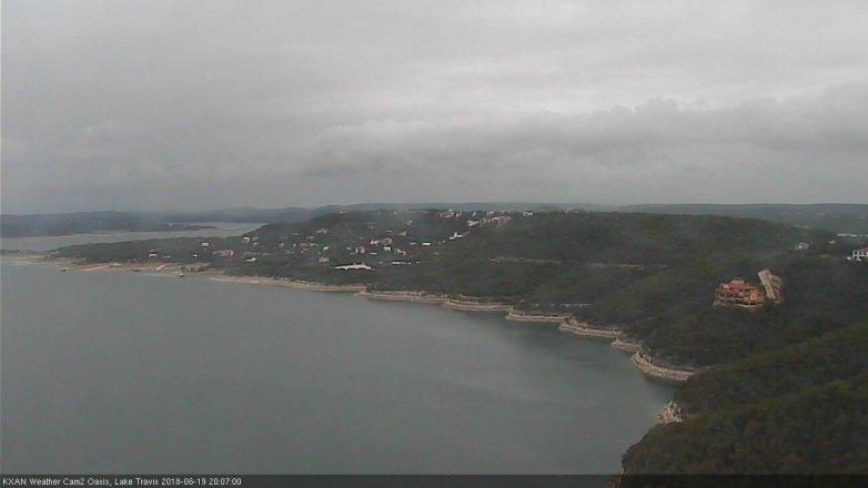 Lake Travis webcam, June 19, 2018 7:10 PM CT