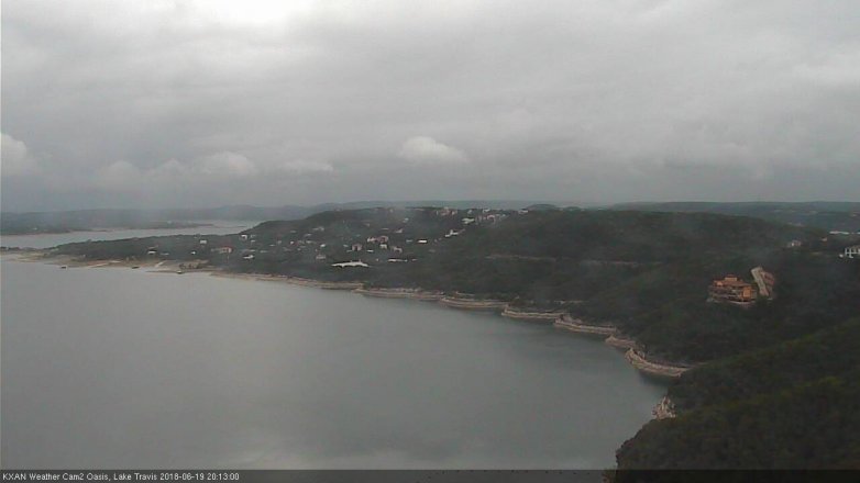 Lake Travis webcam, June 19, 2018 7:15 PM CT