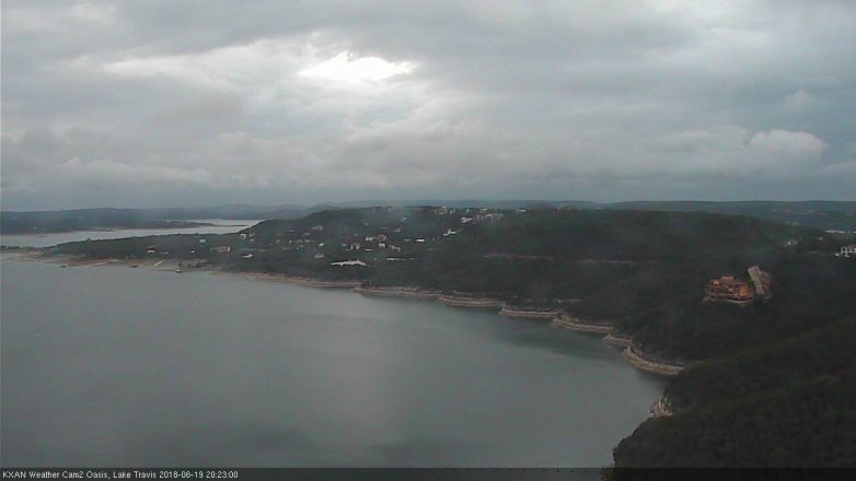 Lake Travis webcam, June 19, 2018 7:25 PM CT