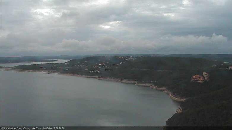 Lake Travis webcam, June 19, 2018 7:30 PM CT