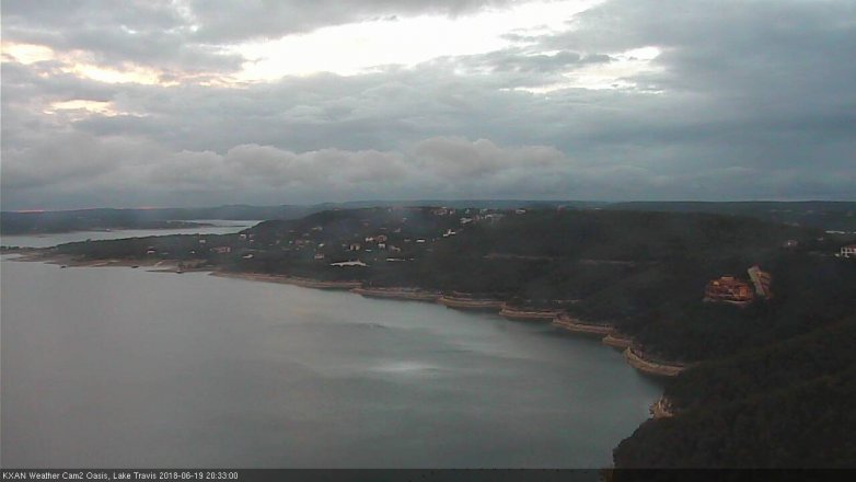 Lake Travis webcam, June 19, 2018 7:35 PM CT