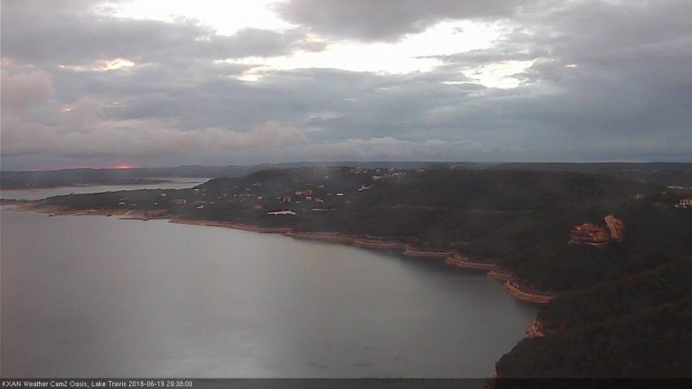 Lake Travis webcam, June 19, 2018 7:40 PM CT