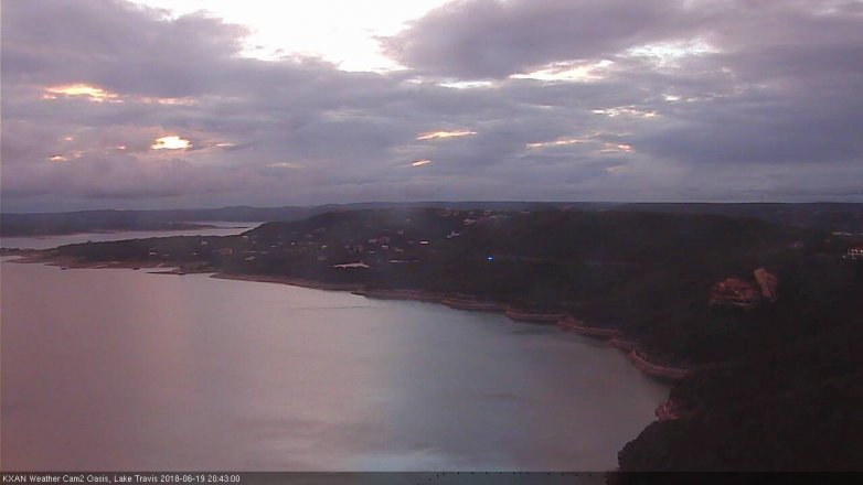Lake Travis webcam, June 19, 2018 7:45 PM CT