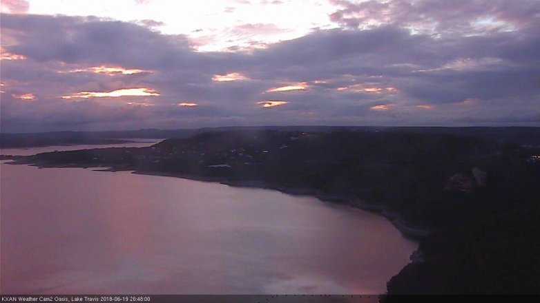 Lake Travis webcam, June 19, 2018 7:50 PM CT