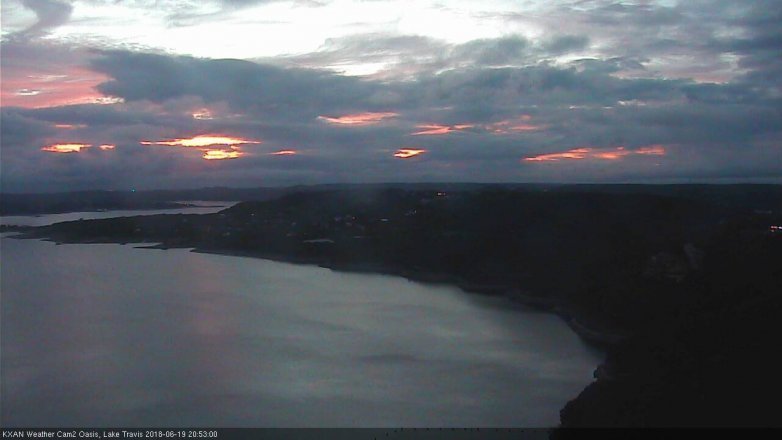 Lake Travis webcam, June 19, 2018 7:55 PM CT