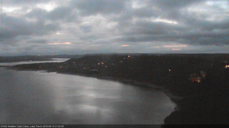 Lake Travis webcam, June 19, 2018 8:05 PM CT