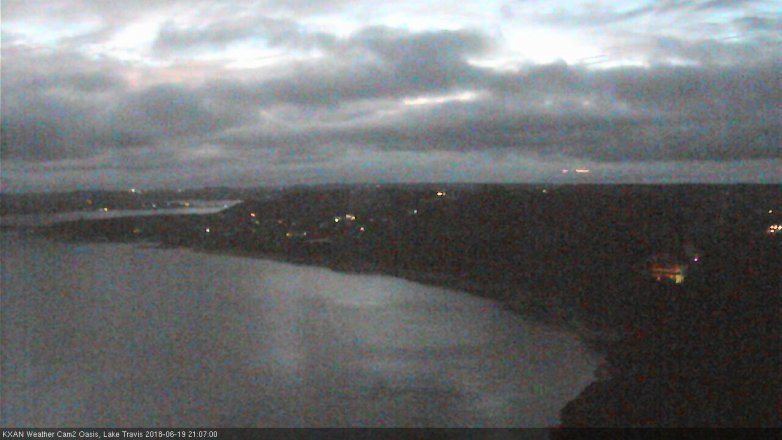 Lake Travis webcam, June 19, 2018 8:10 PM CT