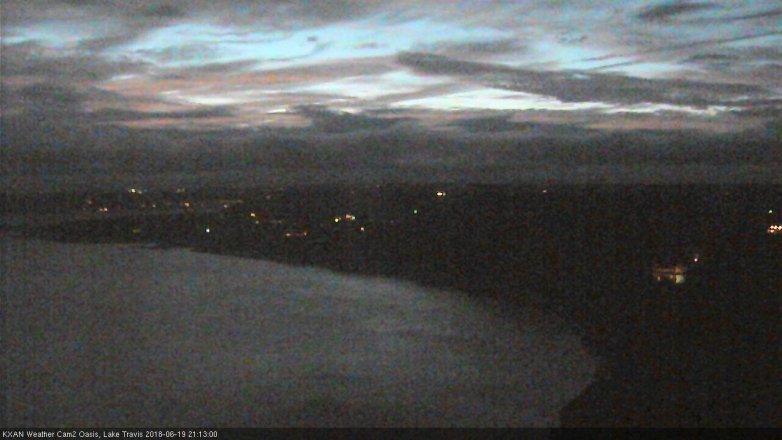 Lake Travis webcam, June 19, 2018 8:15 PM CT