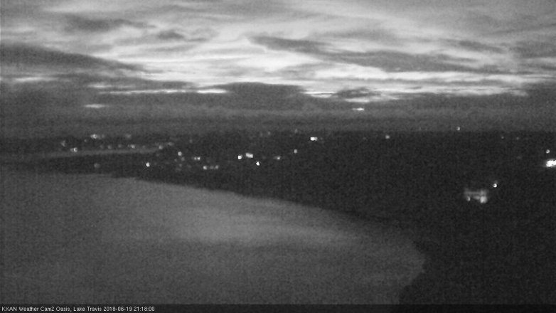 Lake Travis webcam, June 19, 2018 8:20 PM CT