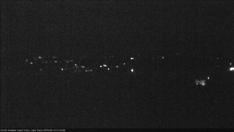 Lake Travis webcam, June 19, 2018 8:45 PM CT