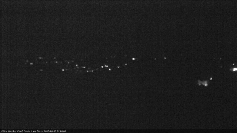Lake Travis webcam, June 19, 2018 9:10 PM CT