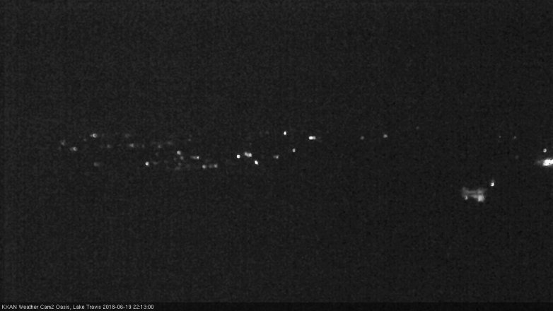 Lake Travis webcam, June 19, 2018 9:15 PM CT