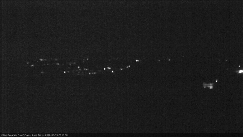Lake Travis webcam, June 19, 2018 9:20 PM CT