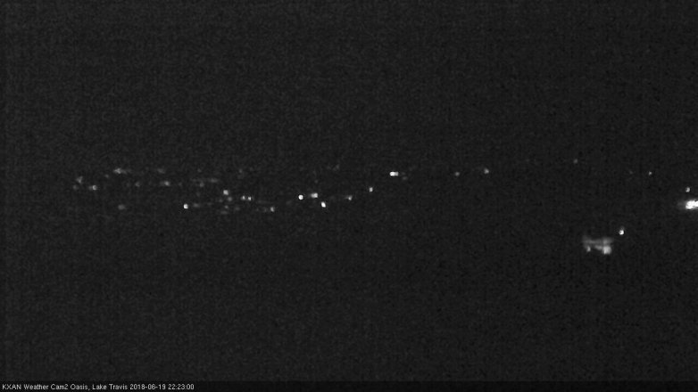 Lake Travis webcam, June 19, 2018 9:25 PM CT