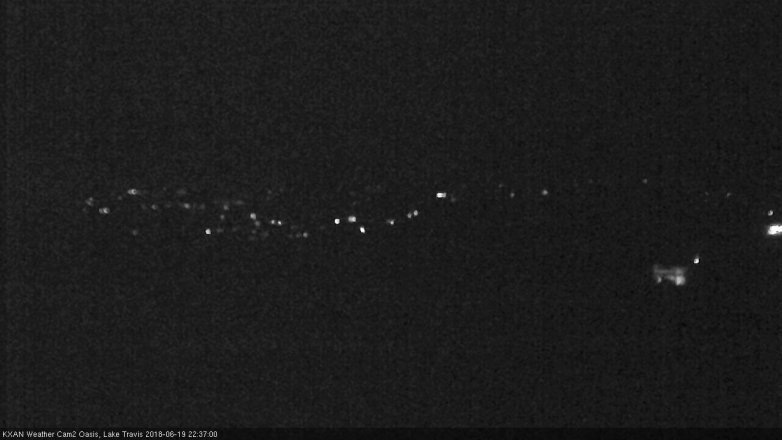 Lake Travis webcam, June 19, 2018 9:40 PM CT