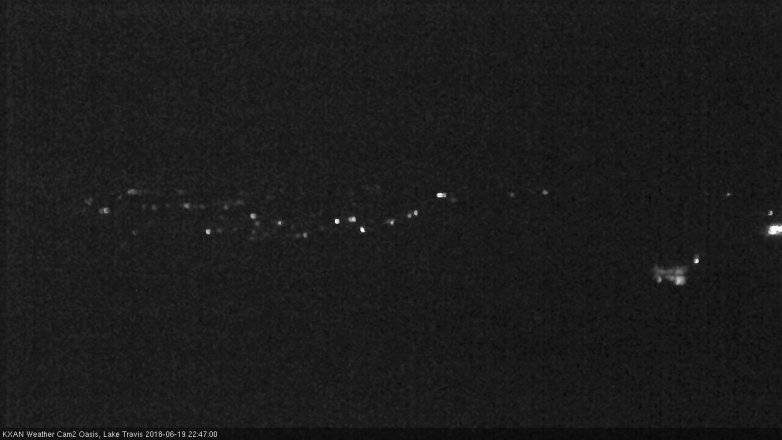 Lake Travis webcam, June 19, 2018 9:50 PM CT