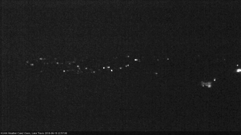 Lake Travis webcam, June 19, 2018 10:00 PM CT