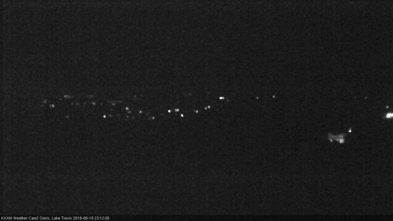 Lake Travis webcam, June 19, 2018 10:15 PM CT