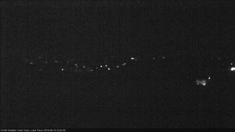 Lake Travis webcam, June 19, 2018 10:45 PM CT