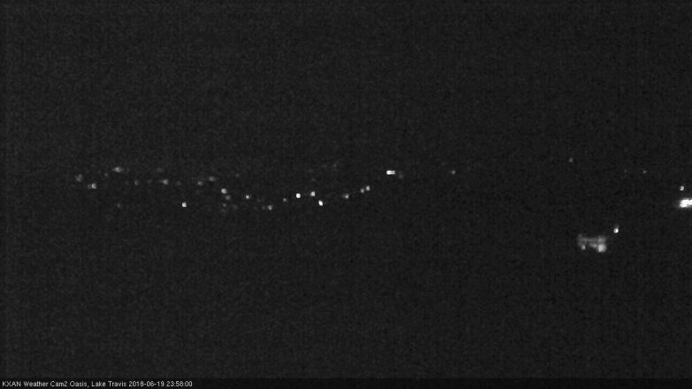 Lake Travis webcam, June 19, 2018 11:00 PM CT