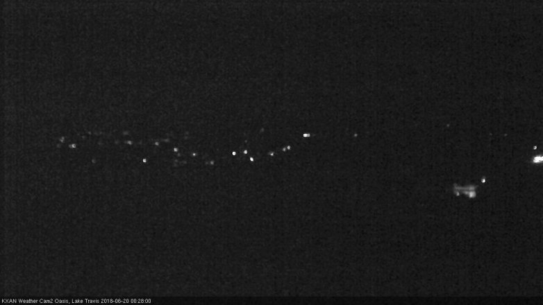 Lake Travis webcam, June 19, 2018 11:30 PM CT