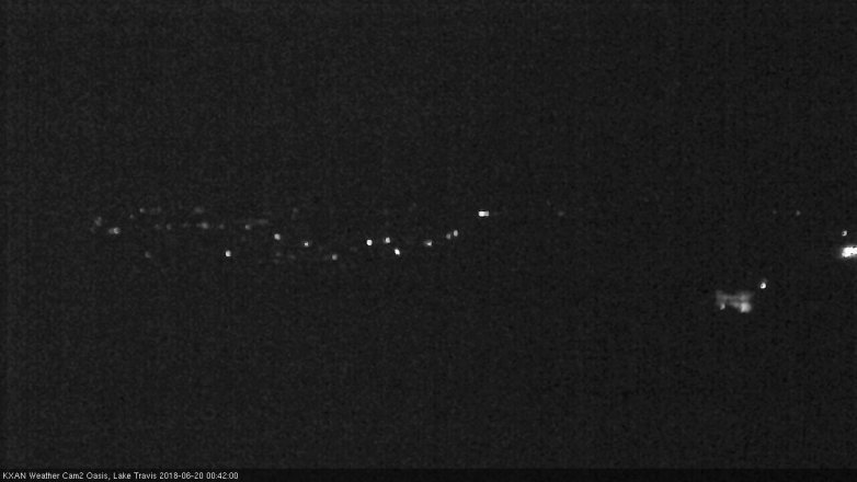 Lake Travis webcam, June 19, 2018 11:45 PM CT