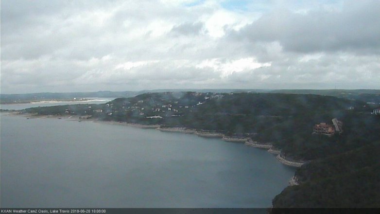 Lake Travis webcam, June 20, 2018 9:10 AM CT