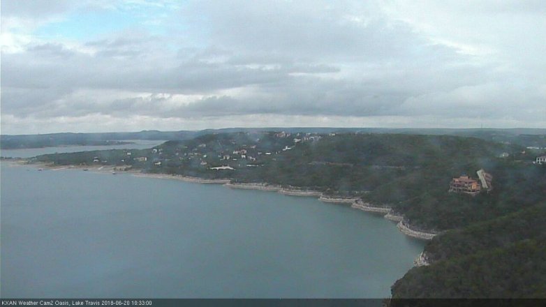 Lake Travis webcam, June 20, 2018 9:35 AM CT