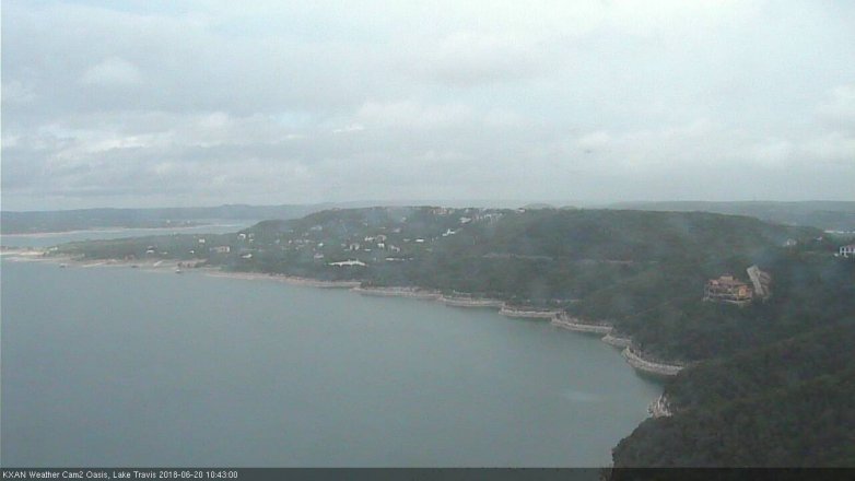 Lake Travis webcam, June 20, 2018 9:45 AM CT