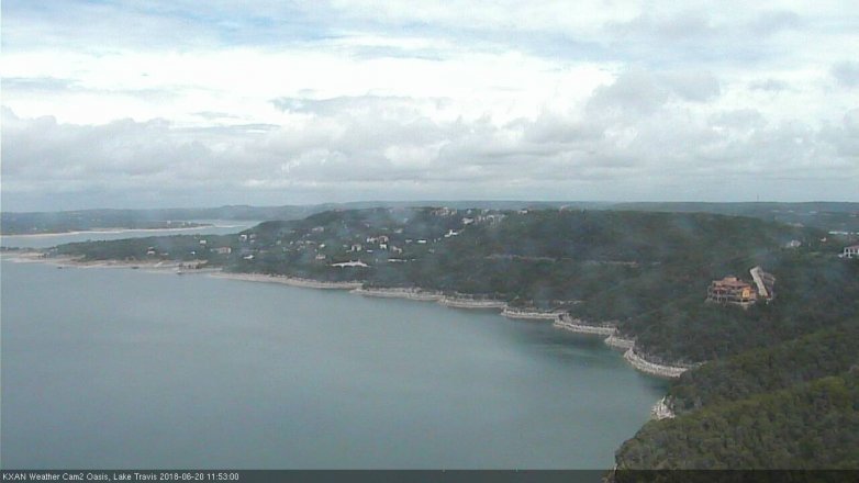 Lake Travis webcam, June 20, 2018 10:55 AM CT