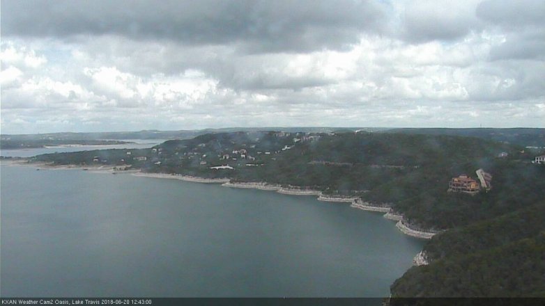 Lake Travis webcam, June 20, 2018 11:45 AM CT